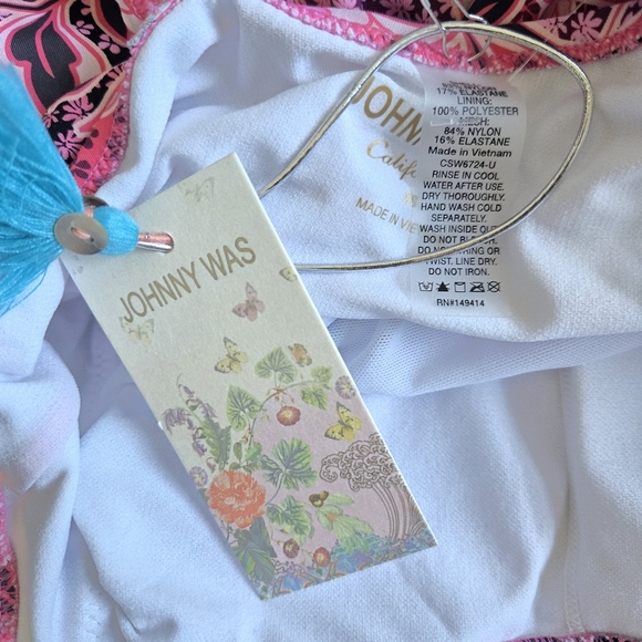 New Johnny Was Valennis Ruched Swimsuit XS NWT - Picture 5 of 7